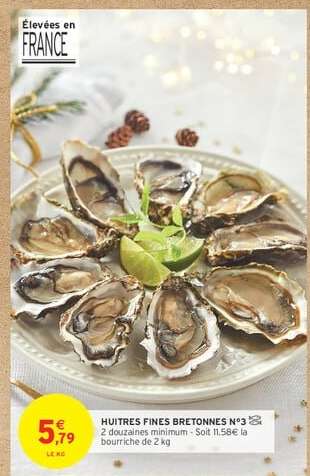 HUITRES FINES BRETONNES N°3