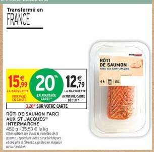 RÔTI DE SAUMON FARCI AUX ST JACQUES