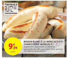 Boudin Blanc à la Bière du Ch'ti