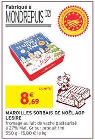 MAROILLES SORBAIS DE NOËL AOP LESIRE