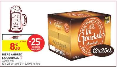 BIÈRE AMBRÉE LA GOUDALE