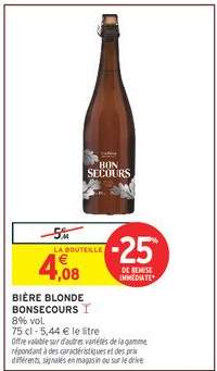 BIÈRE BLONDE BONSECOURS