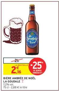 BIÈRE AMBRÉE DE NOËL LA GOUDALE