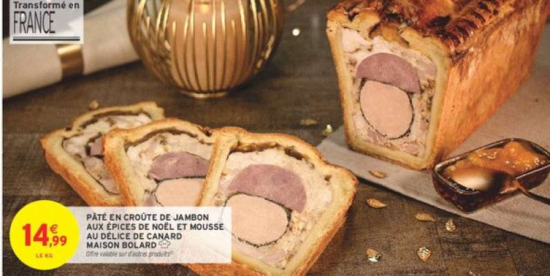 PÂTÉ EN CROUTE DE JAMBON AUX ÉPICES DE NOËL ET MOUSSE AU DÉLICE DE CANARD