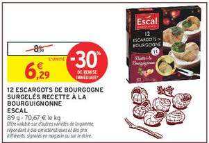 12 Escargots de Bourgogne Surgelés Recette à la Bourguignonne Escal