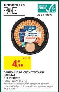 COURONNE DE CREVETTES ASC COCKTAIL DELPIERRE