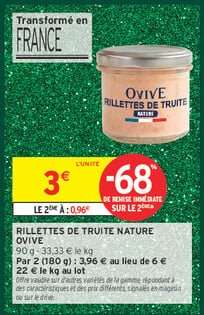 Rillettes de Truite Nature Ovive