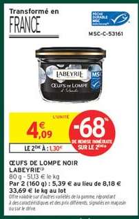 Œufs de lompe noir Labeyrie