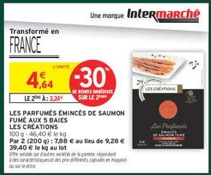 LES PARFUMÉS ÉMINCÉS DE SAUMON FUMÉ AUX 5 BAIES LES CRÉATIONS