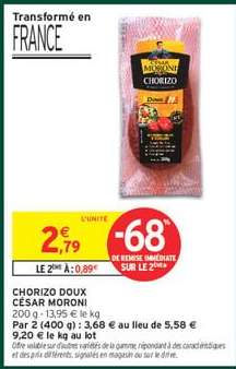 Chorizo Doux César Moroni