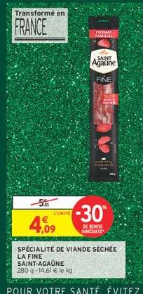 Spécialité de Viande Séchée La Fine Saint-Agaûne