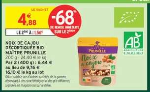 Noix de Cajou Décortiquée Bio Maître Prunille