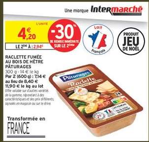 RACLETTE FUMÉE AU BOIS DE HÊTRE PÂTURAGES