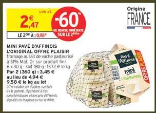 MINI PAVÉ D'AFFINOIS  L'ORIGINAL OFFRE PLAISIR