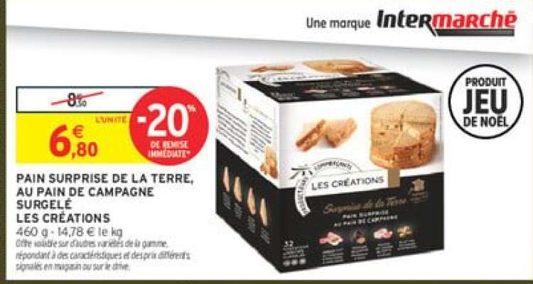 PAIN SURPRISE DE LA TERRE, AU PAIN DE CAMPAGNE SURGELÉ