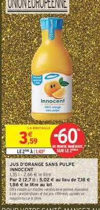 Jus D'orange Sans Pulpe Innocent