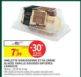 OMELETTE NORVÉGIENNE ET SA CRÈME GLACÉE VANILLE GOUSSES ENTIÈRES L'ANGELYS
