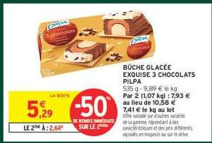 Buche Glacée Exquise 3 Chocolats Pilpa