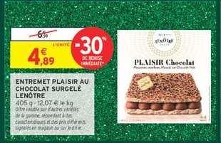 ENTREMET PLAISIR AU CHOCOLAT SURGELÉ LENÔTRE