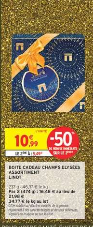 BOITE CADEAU CHAMPS ELYSÉES ASSORTIMENT LINDT