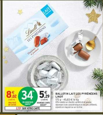 Ballotin Lait Les Pyrénées Lindt