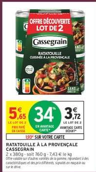 Ratatouille à la Provençale Cassegrain