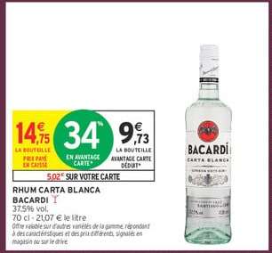 RHUM CARTA BLANCA BACARDI