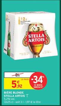 BIÈRE BLONDE STELLA ARTOIS
