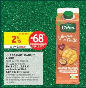 Jus Orange, Mangue Cidou
