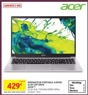 ORDINATEUR PORTABLE ASPIRE A1 5-33P-38XN