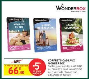 Coffrets Cadeaux Wonderbox