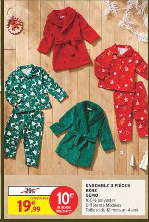 ENSEMBLE 3 PIÈCES BÉBÉ