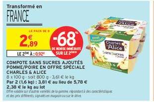 Compote Sans Sucres Ajoutés Pomme/Poire