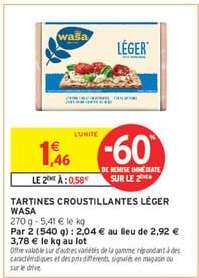 TARTINES CROUSTILLANTES LÉGER WASA