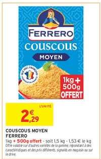 Couscous Moyen Ferrero