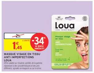 MASQUE VISAGE EN TISSU ANTI IMPERFECTIONS LOUA