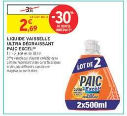Liquide Vaisselle Ultra Dégraissant Paic Excel