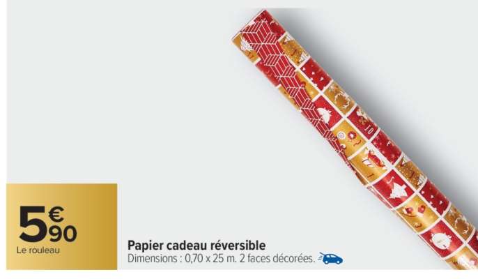 Papier cadeau réversible