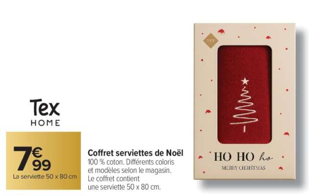 Coffret serviettes de Noël