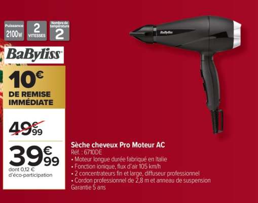 Sèche cheveux Pro Moteur AC