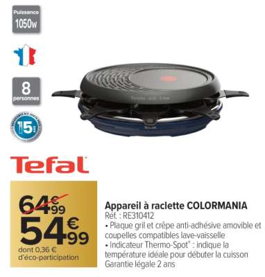 Appareil à raclette Colormania