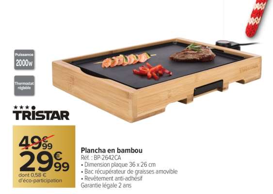 Plancha en bambou
