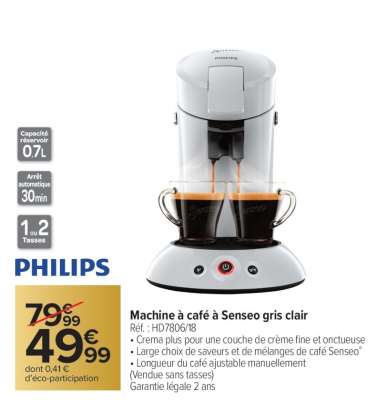 Machine à café à Senseo gris clair