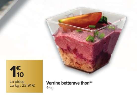 Verrine betterave thon