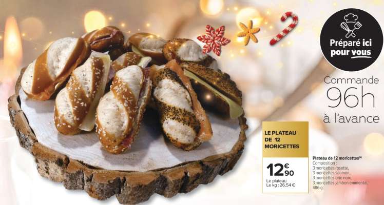 LE PLATEAU DE 12 MORICETTES