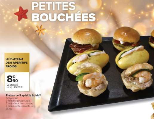 LE PLATEAU DE 9 APÉRITIFS FROIDS