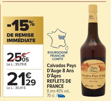 Calvados Pays D’Auge 8 Ans D’Âges REFLETS DE FRANCE
