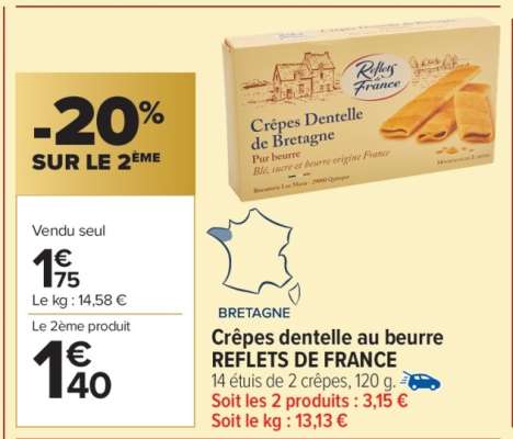 Crêpes dentelle au beurre REFLETS DE FRANCE