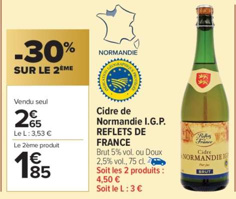 Cidre de Normandie I.G.P. REFLETS DE FRANCE