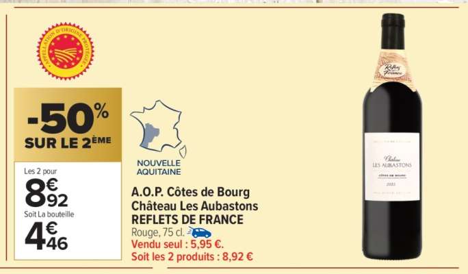 A.O.P. Côtes de Bourg Château Les Aubastons REFLETS DE FRANCE